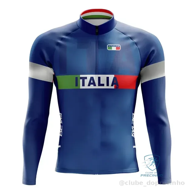Camisa Ciclismo Mountain Bike Masculina Italia Bandeira Uv50
