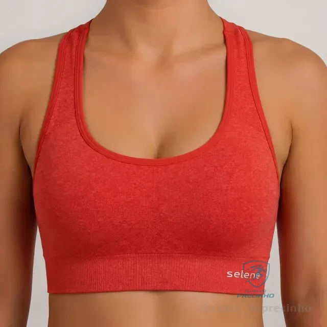 Top Selene Alta Sustentação Sem Costura Fitness Academia