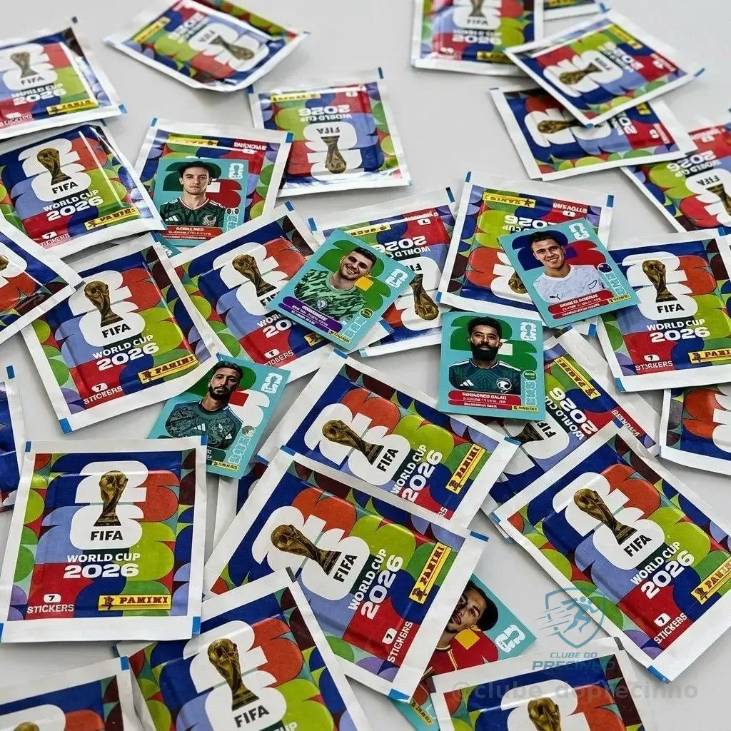 Figurinhas Panini da Copa do Mundo 2026 - 100 Envelopes com 7 Figurinhas Display