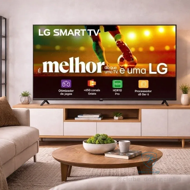 Smart TV LG 43"Full HD, Processador A5 Ger6, AI, Alexa e webOS 23 - 43LR6700PSA