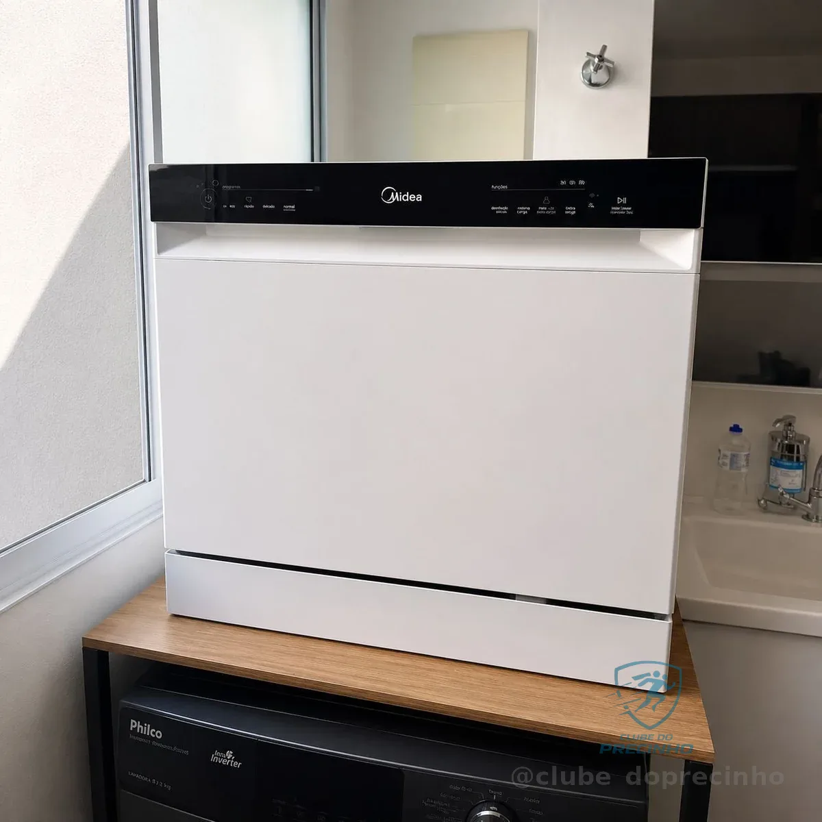Lava Louças 8 Serviços Branca Touch Plus Midea 110V