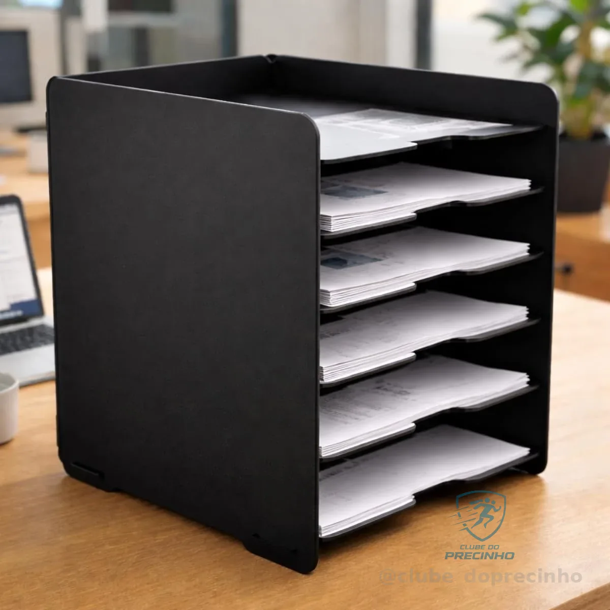 Organizador de Escritório Mesa Suporte com 6 Divisórias