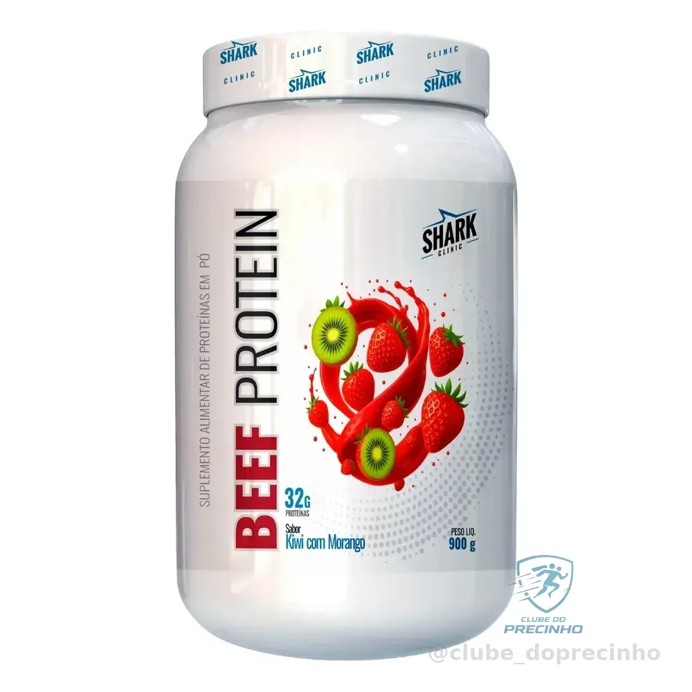 Whey Protein Zero Lactose Beef 900g Morango C/kiwi Shark Pro Morango Com Kiwi