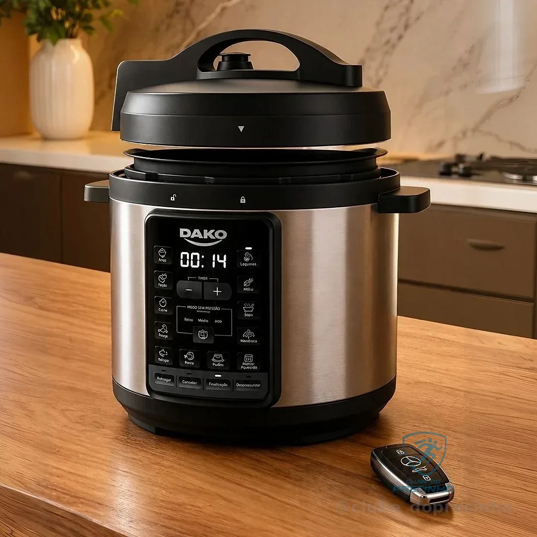 Panela De Pressão Elétrica Dako 1000w 6L 60 Hz 127V