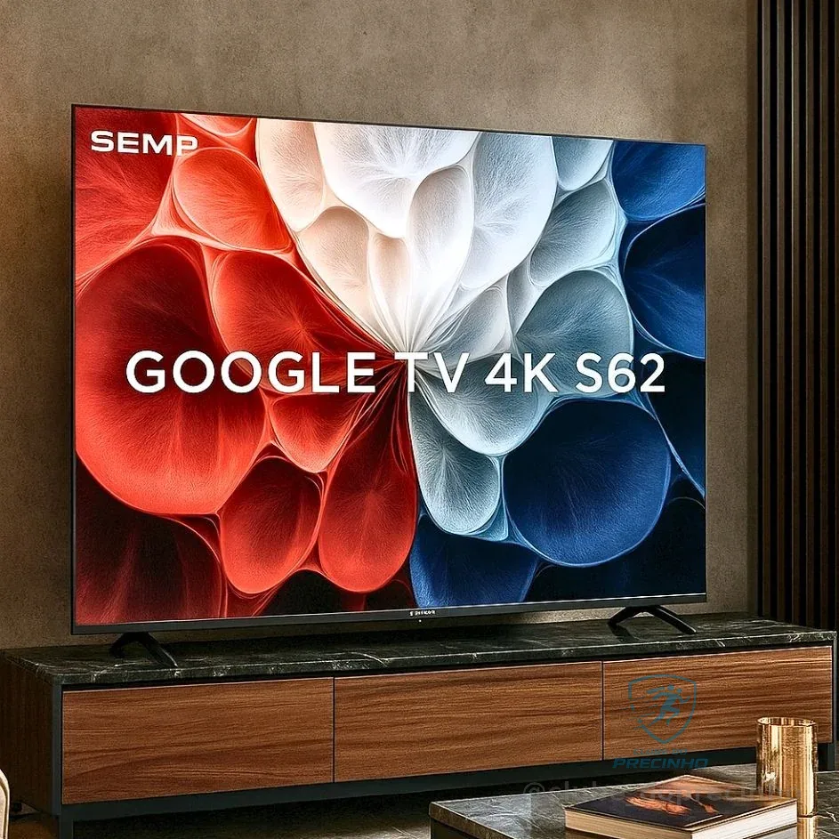 SEMP, Smart TV 4K UHD, 55“, Google TV, Google Assistente, Comando por Voz 55S62