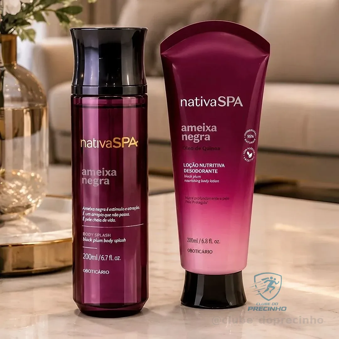 Combo Nativa Spa Ameixa Negra: Body Splash 200ml + Loção Cor