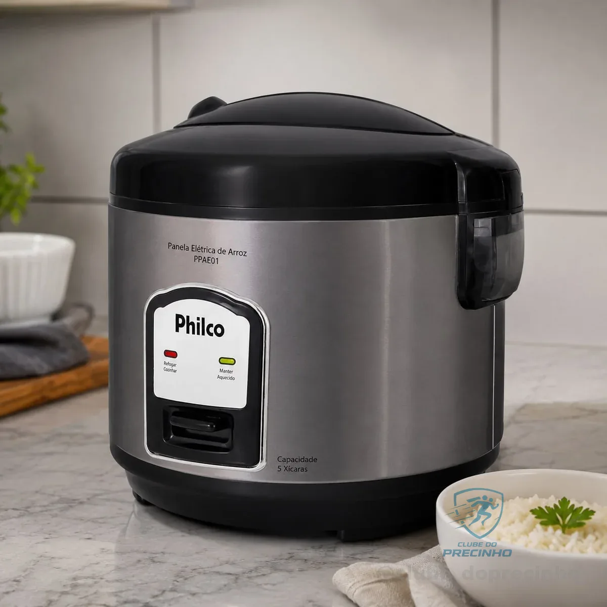 Panela de Arroz Elétrica Philco 5 Xícaras 1,6L PPAE01 220V