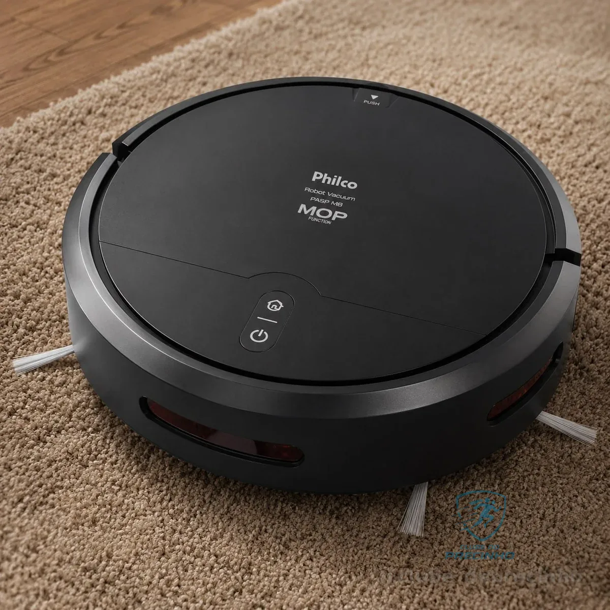 Aspirador de pó robô philco 3 em 1 pas23 Com Mop Preto