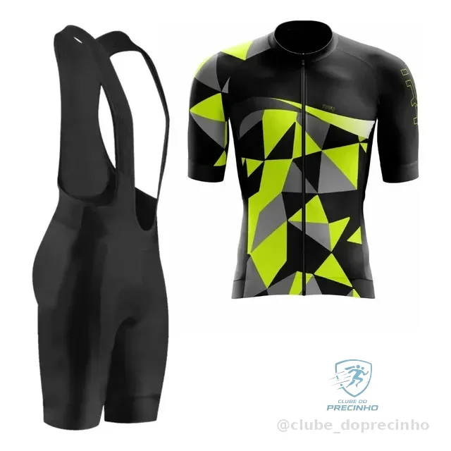Conjunto De Ciclismo Premium Bretelle E Camisa Ziper Total