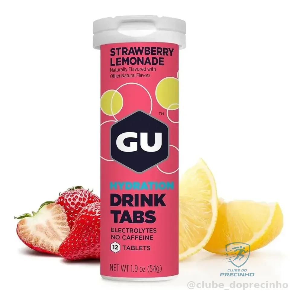 Gu Energy Tabs Pastilha Eletrolítico Efervescente 12 Uni. Sabor Morango E Limão Morango/limão