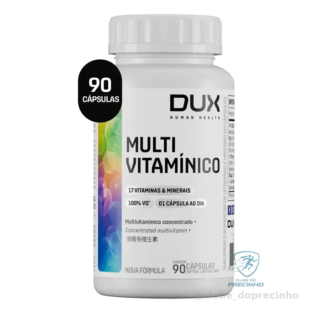 Multivitamínico - Pote 90 Cápsulas Dux Nutrition Sabor Sem Sabor Tamanho Natural