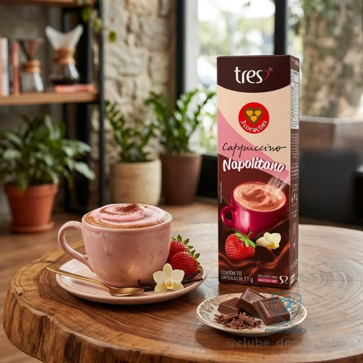 3 Corações Cápsula de Cappuccino Napolitano TRES - 10 unid