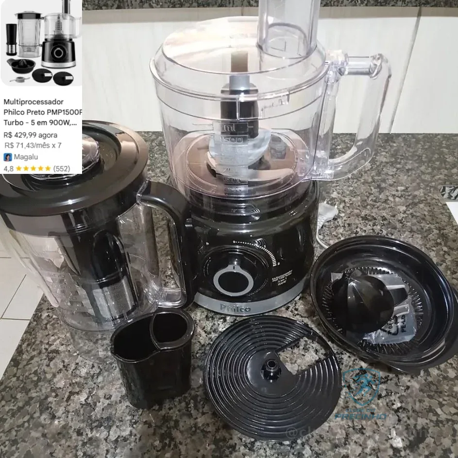 Multiprocessador Philco PMP1500P turbo 5 em 1 preto 900W 220V
