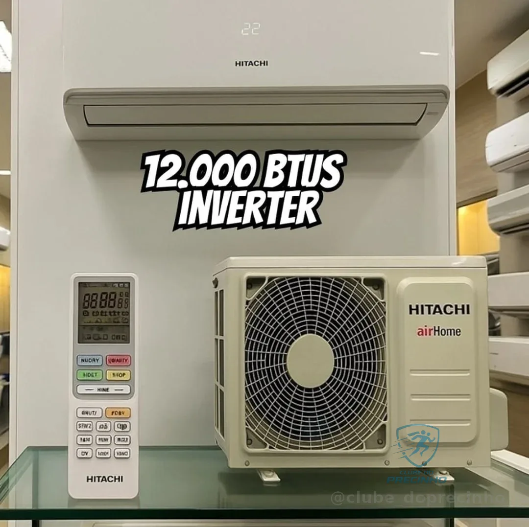 Ar Condicionado Split Inverter Hitachi AirHome 12K BTU Frio R-32 Wi-Fi