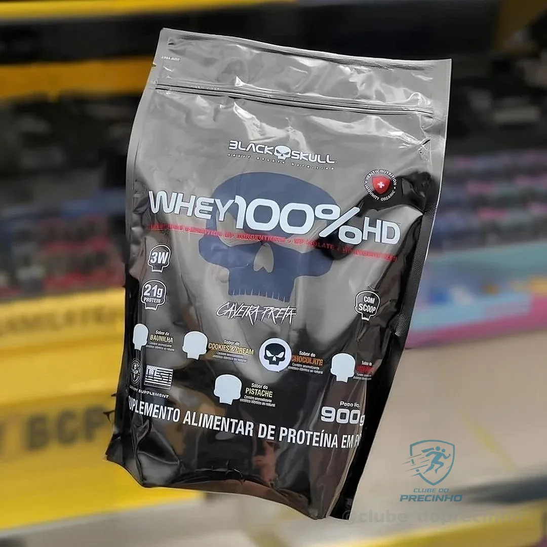 Whey 100% Hd Refil Black Skull - 900g