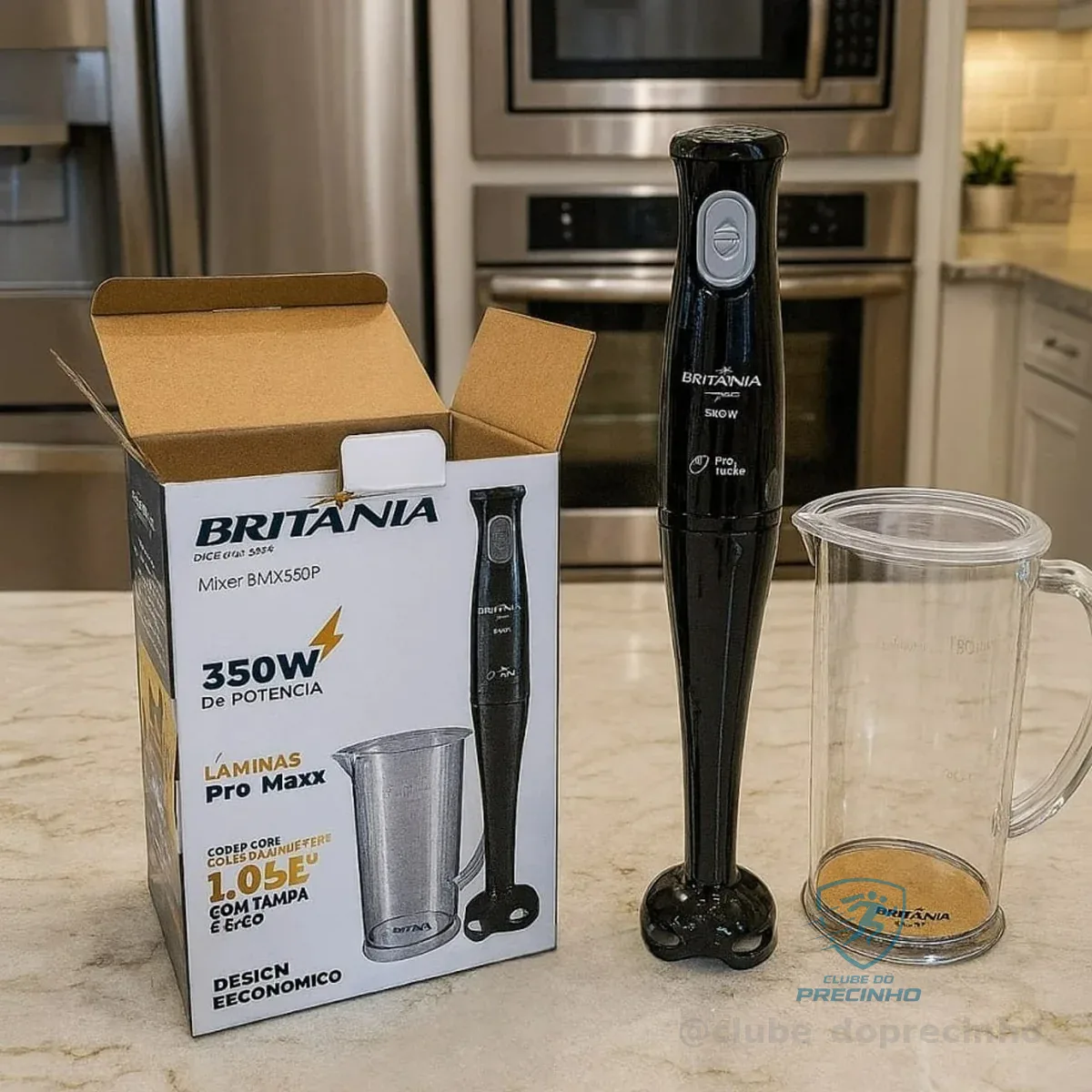 Mixer Bmx350p Preto Com Lâminas Pro Maxx 350w Britânia Preto 220v