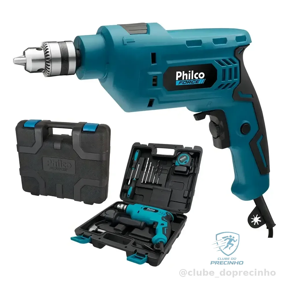 Kit Furadeira De Impacto E Maleta 650w Philco 127v