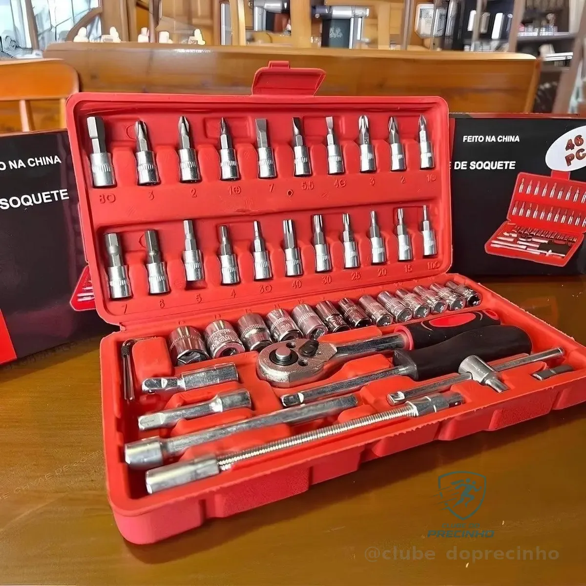 Kit Chaves Ferramentas Jogo Fenda Philips Catraca Soquete Allen 46 Peças