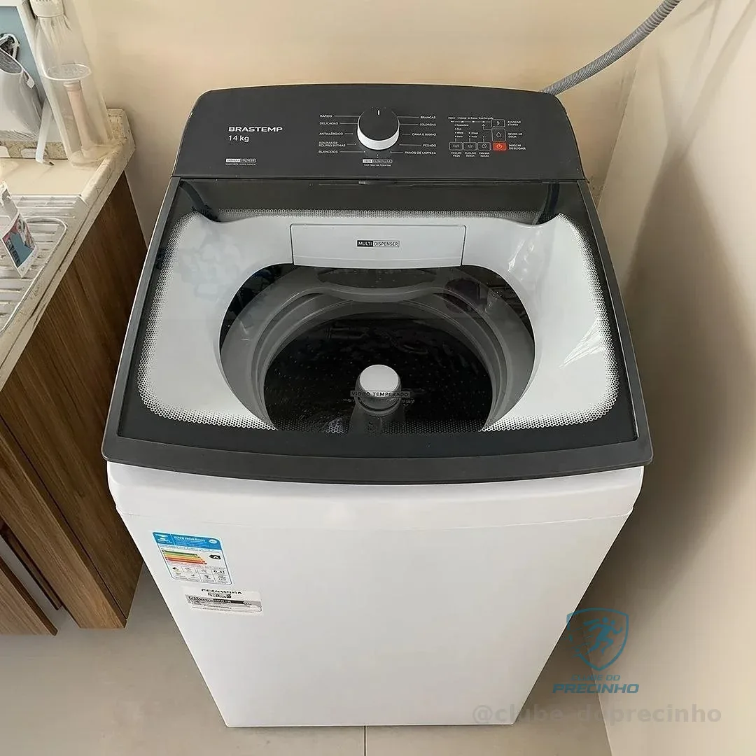 Máquina de Lavar Brastemp Cesto do Inox 14kg Branca com Smart Sensor Branca 127v