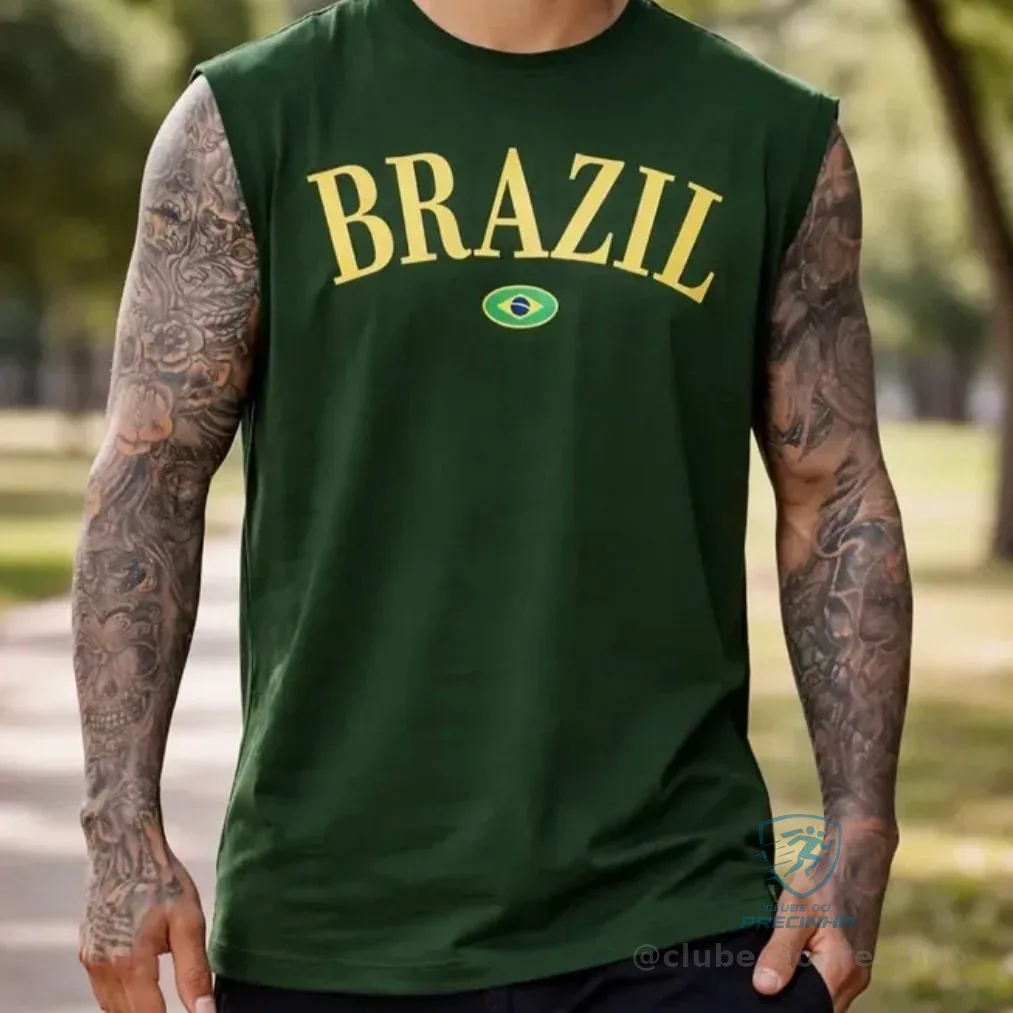 Camiseta Regata Oversized Brasil