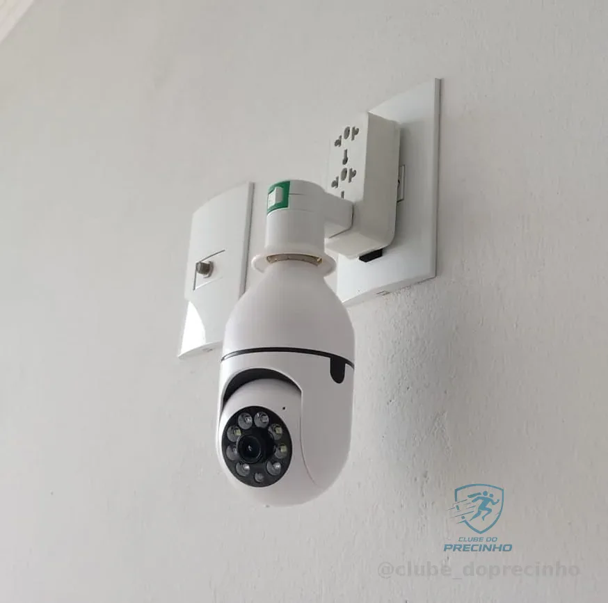 Câmera de Segurança IP Wi-Fi Lâmpada E27 HW 360° Full HD