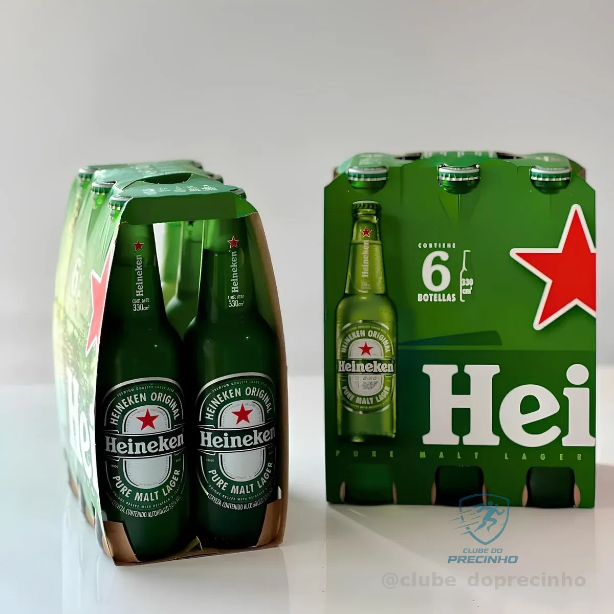 Cerveja Heineken Long Neck, Pack 6 unidades, 330Ml
