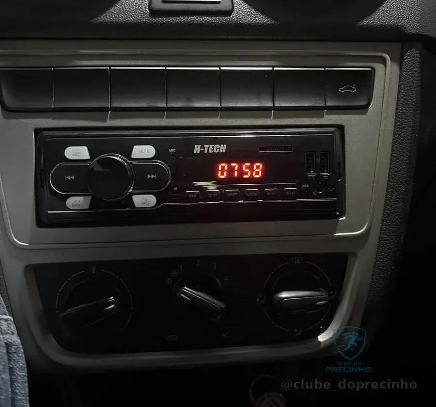 Auto Rádio MP3 H-Tech HT-1023 Bluetooth USB SD FM Controle Remoto