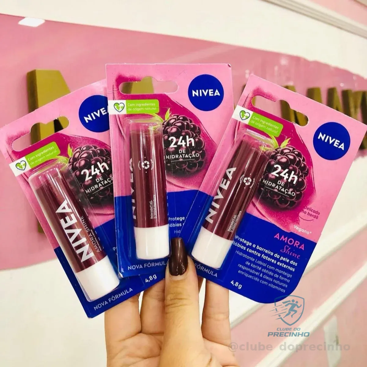 NIVEA Hidratante Labial Amora Shine 4,8g
