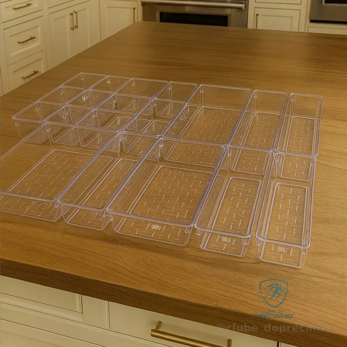 Kit 21 Organizador Multiuso Modular Gavetas Acrilico Rebirth