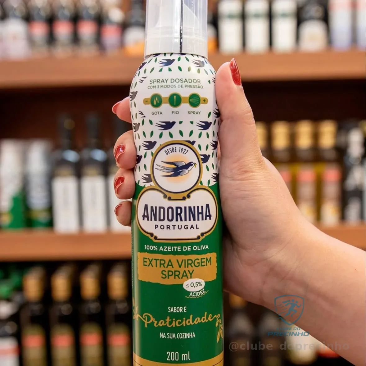 Azeite Andorinha Spray Extra Virgem 200ml