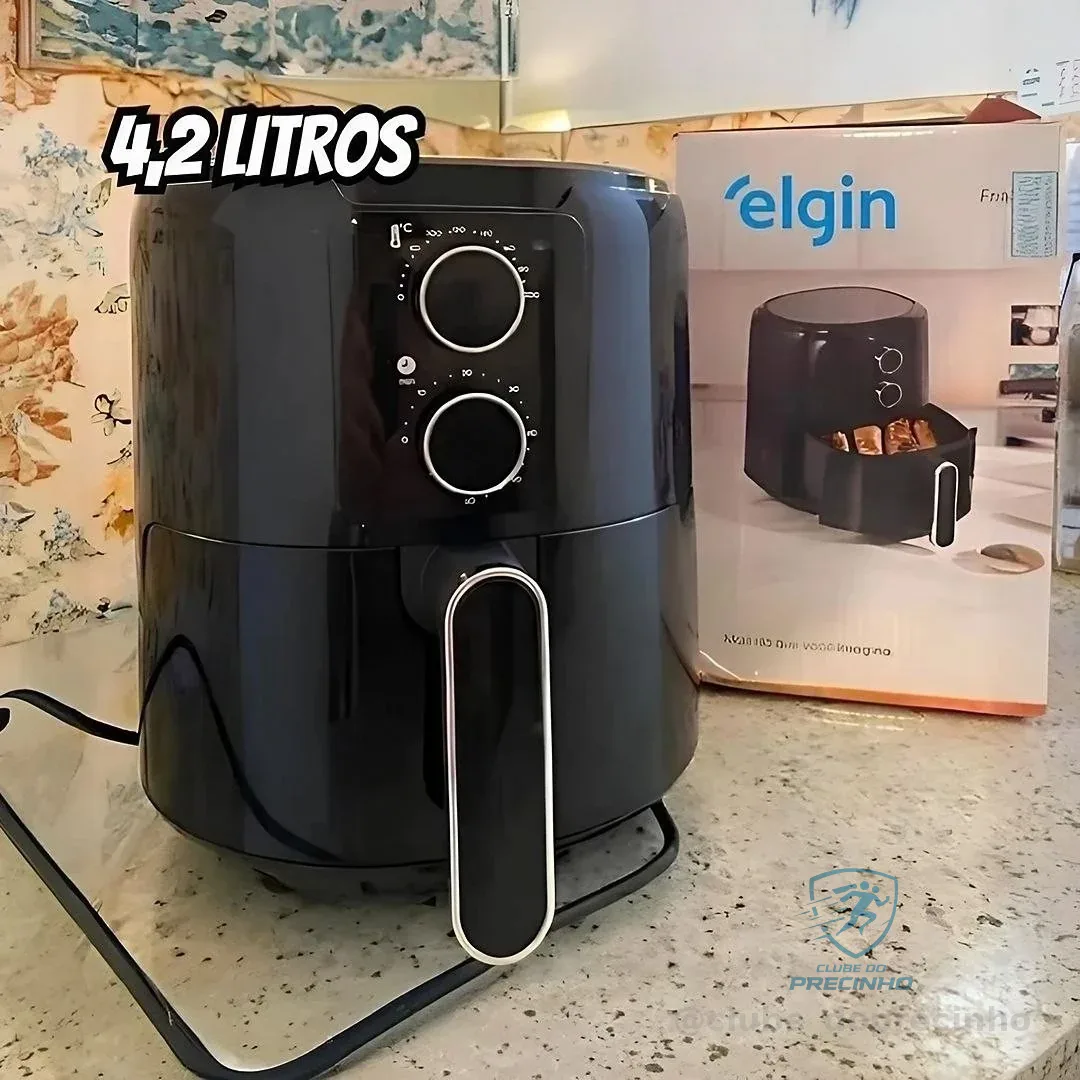 Fritadeira Elétrica Cube Fry Elgin 4,2 L Airfryer Preto 127v