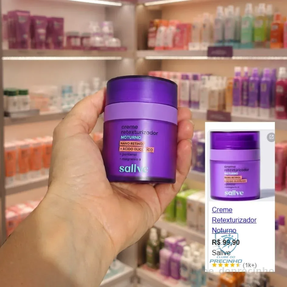 Sallve Creme Retexturizador Noturno 30g