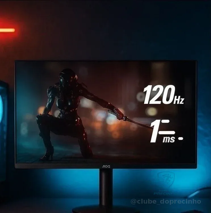 Monitor Gamer Aoc 21.5'' Full Hd Gaming 120hz 1ms 22b30hm23 Cor Preto 127/220v