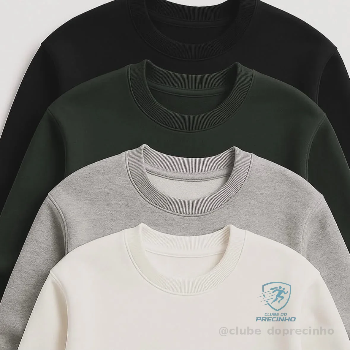 Blusa Moletom Flanelado Gola Careca Tecido Macio Premium