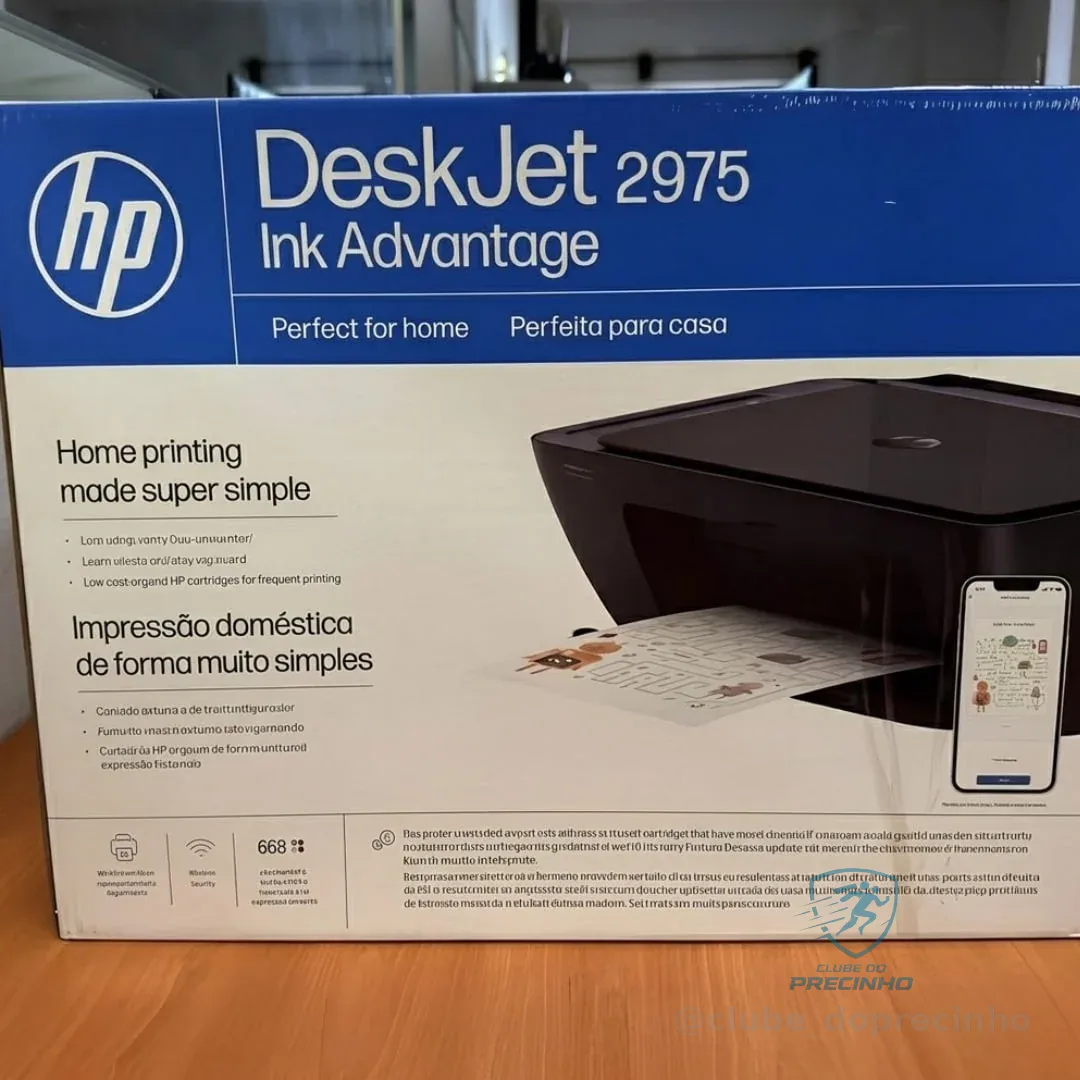 Impressora Multifuncional HP DeskJet Ink Advantage 2975 Colorida alta velocidade  - 100 a 240 VCA - AJ4Y4A#AK4