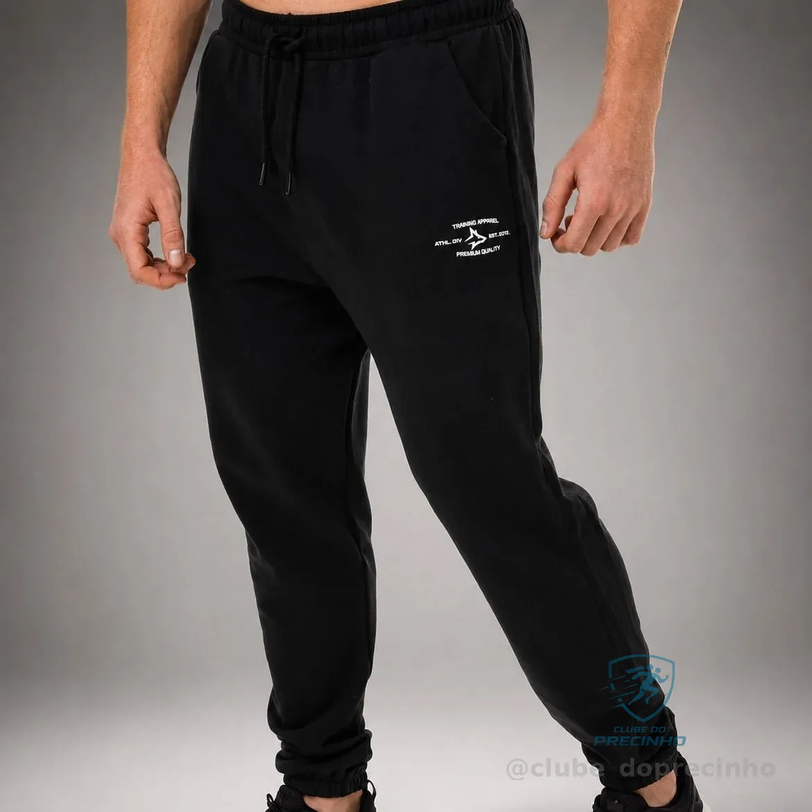 Calça Moletom Masculina Athletic Inverno Alpha Preto (4 cores)