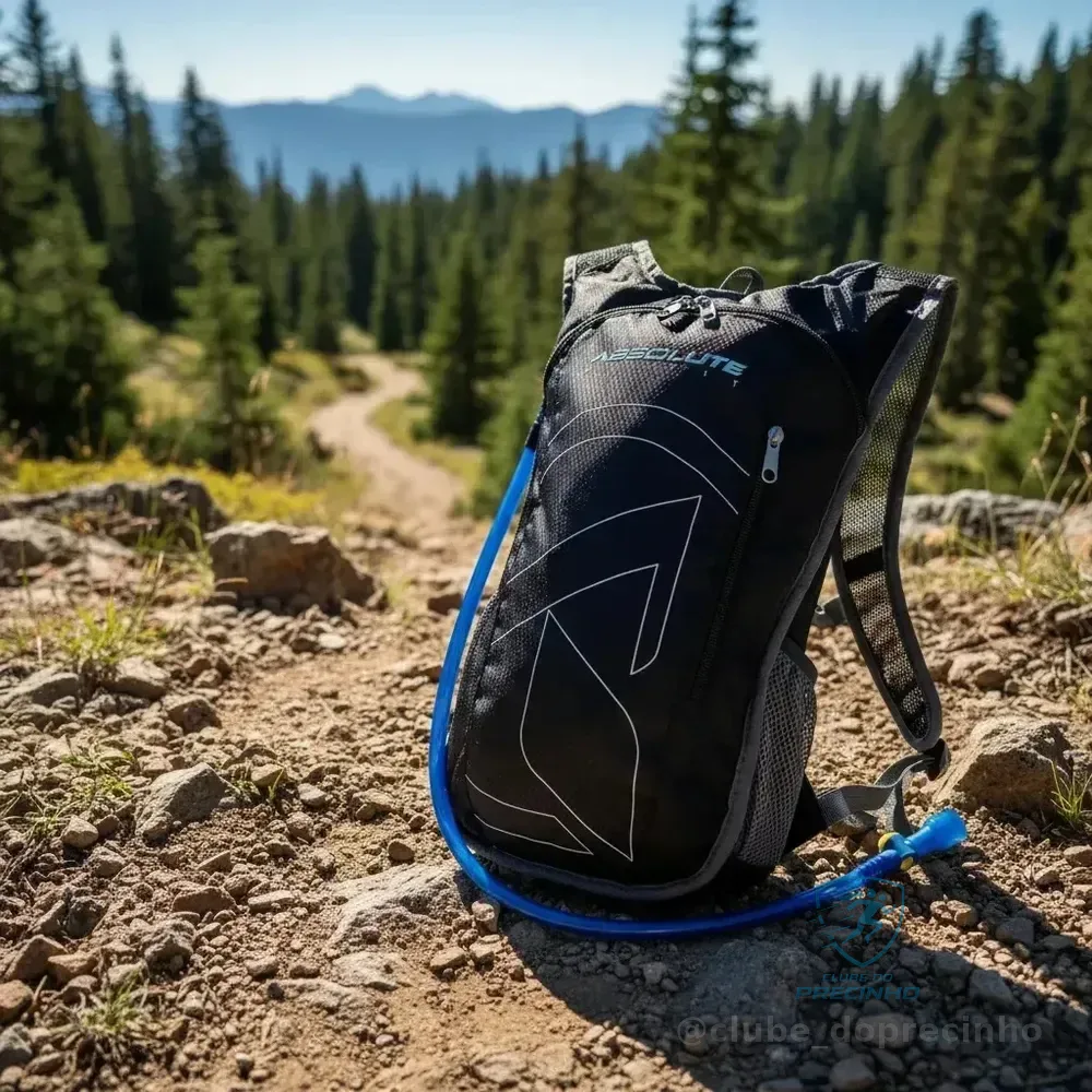 Mochila Hidratação Absolute Nero 2l Mangueira Bike Camelback Preto Liso
