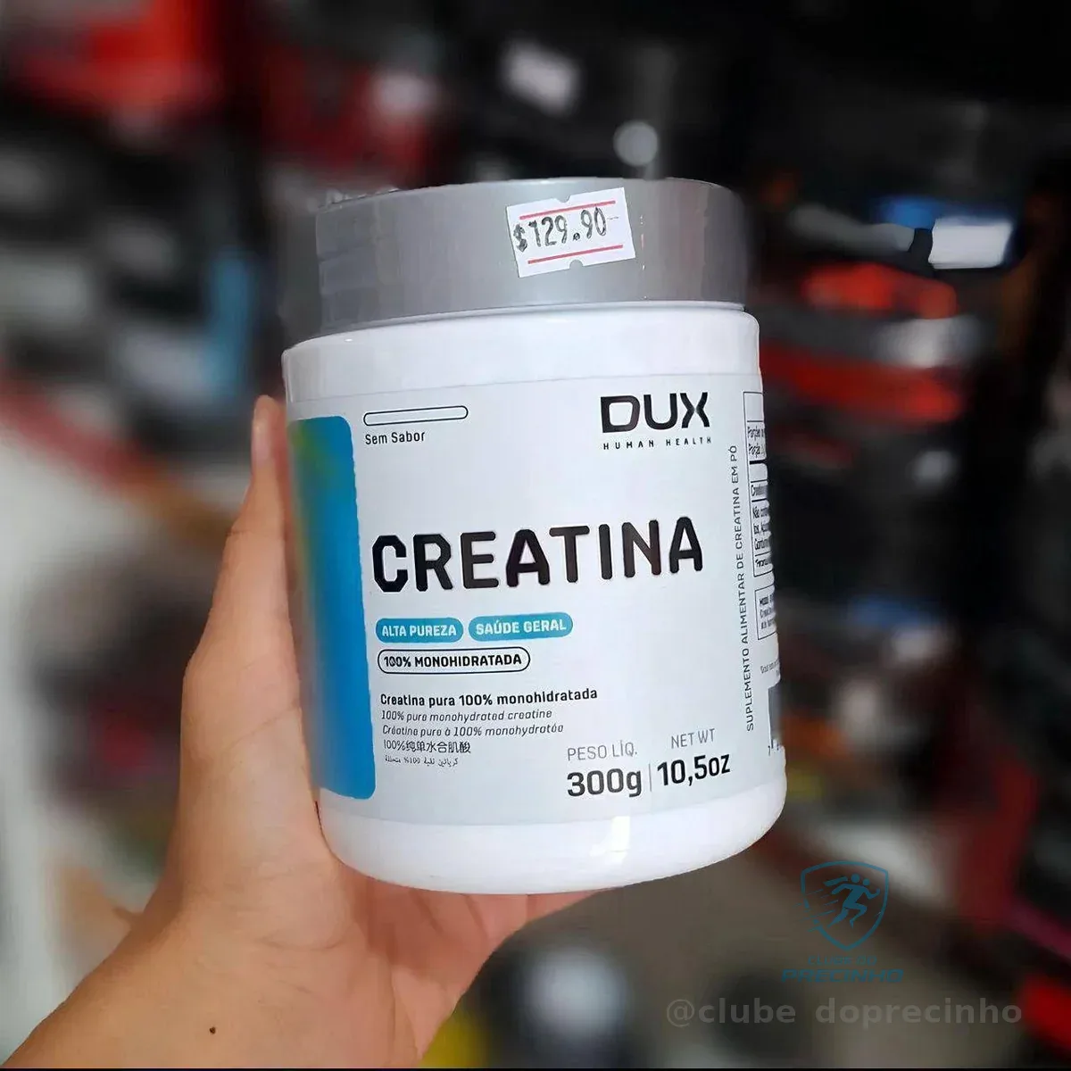 Creatina Monohidratada Sem Sabor 300g dux