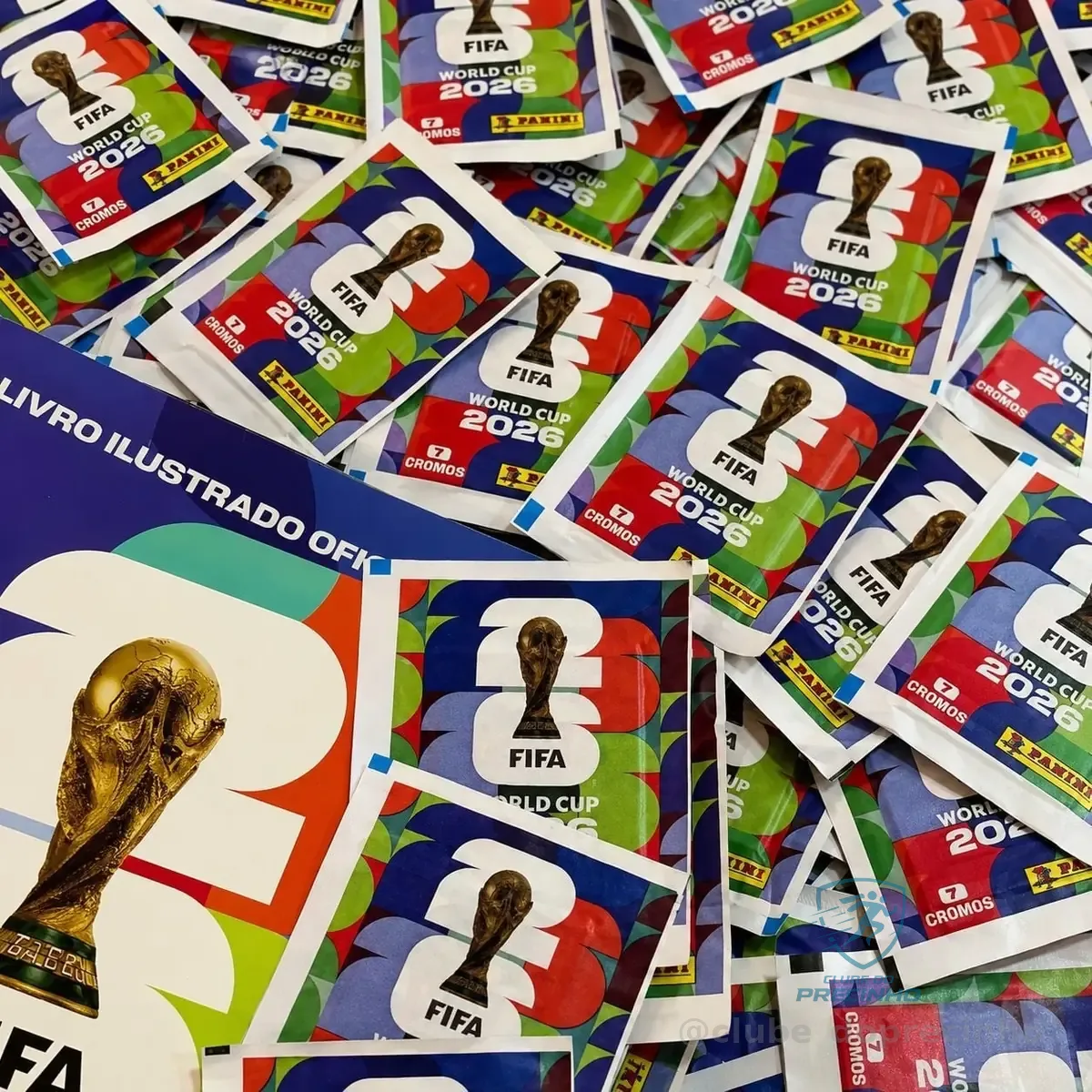 Figurinhas Panini da Copa do Mundo 2026 - 100 Envelopes com 7 Figurinhas Display