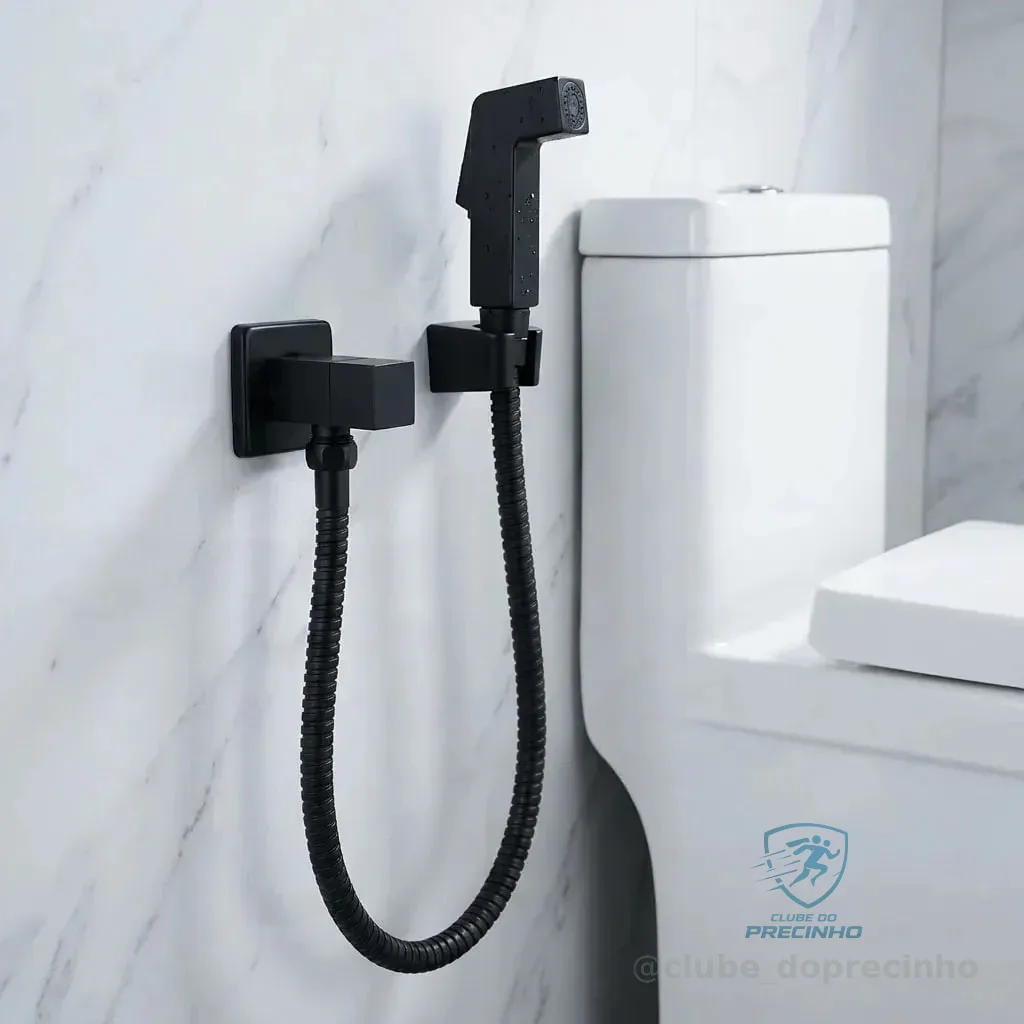 Ducha Higiênica Quadrada 1/4 De Volta Completa TKLA