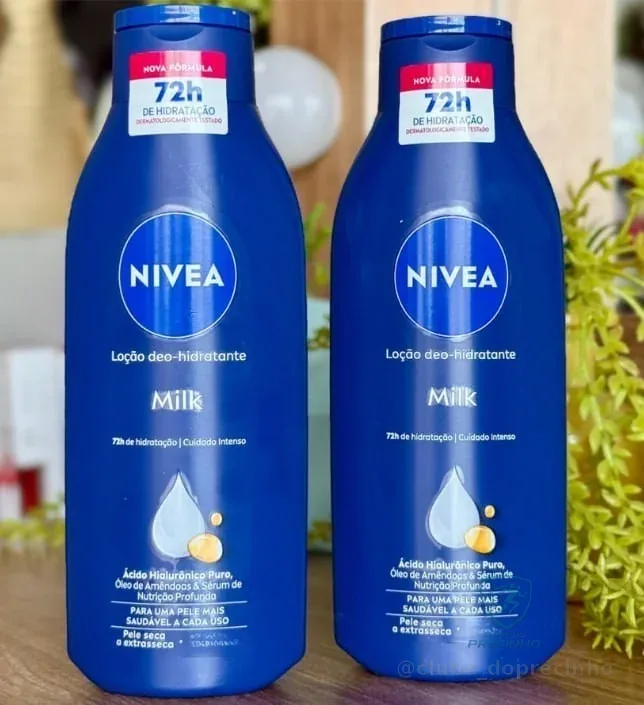 2 Loção Nivea Body Milk Hidratante Pele Seca Extrasseca