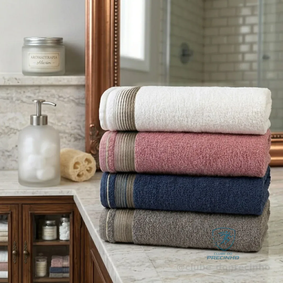 Kit Com 4 Toalhas Banhão Gigante Alta Absorção Sublime 70x150cm