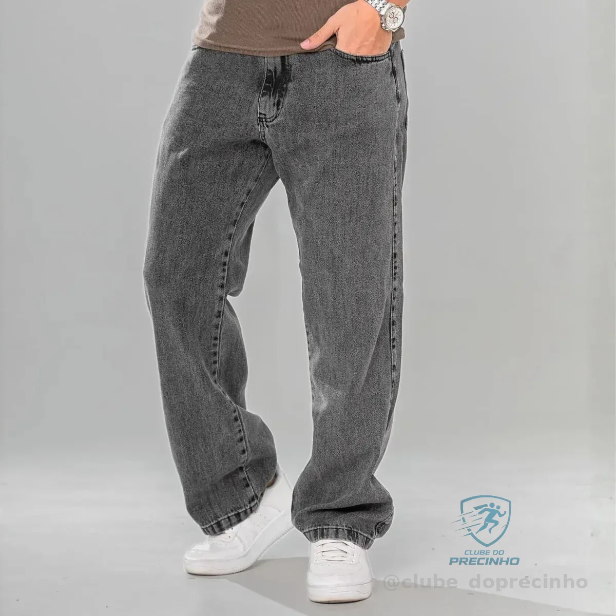 Calça Balão Jeans Streetwear Larga Bag