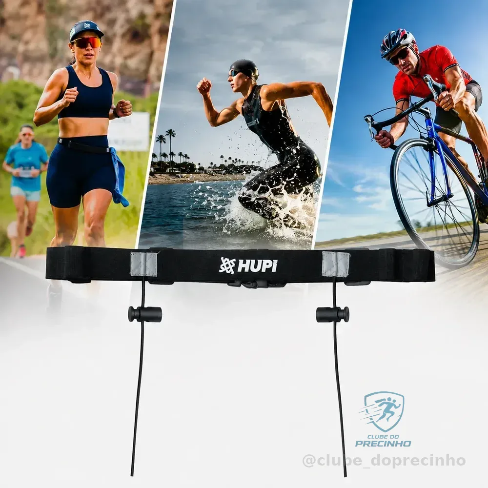 Cinto Porta Número Corrida Triathlon Ciclismo Ajustável Hupi
