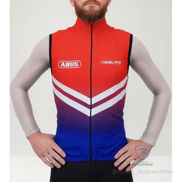 Colete De Ciclismo Corta Vento Marcio May Abus Vermelho