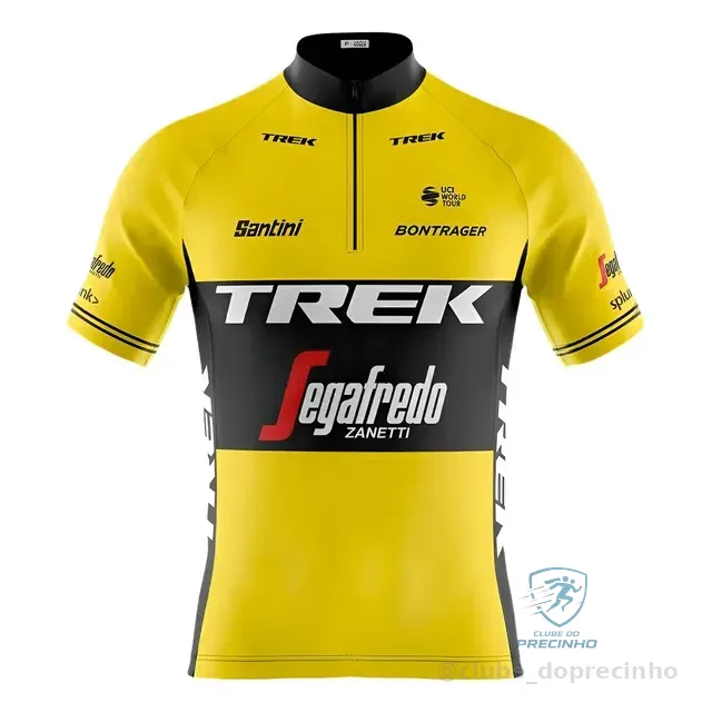 Camisa De Ciclismo Trek Amarela Uv+ Manga Curta
