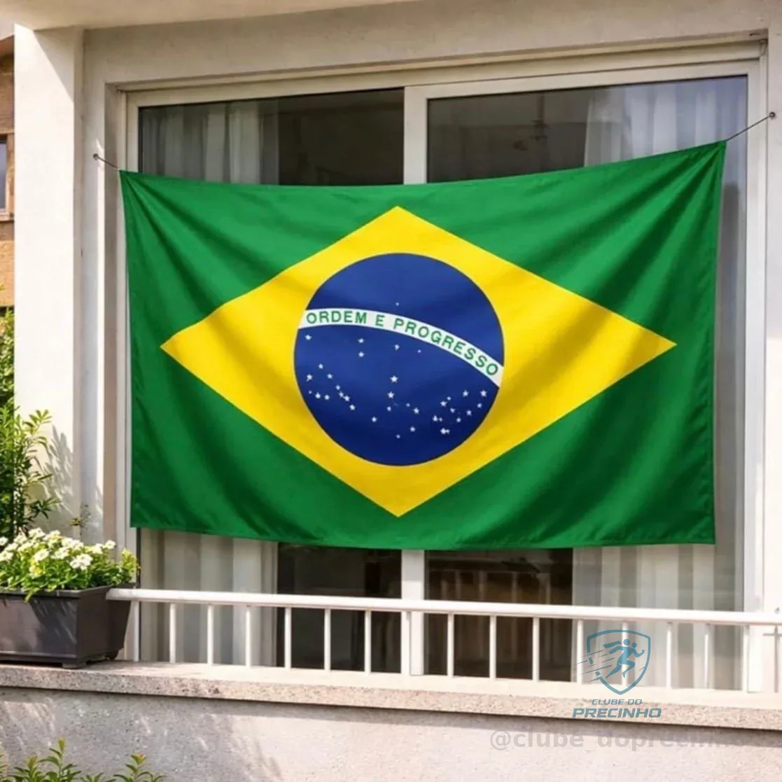 Bandeira Do Brasil 150x90cm Dupla Face Sublimado Dois Panos