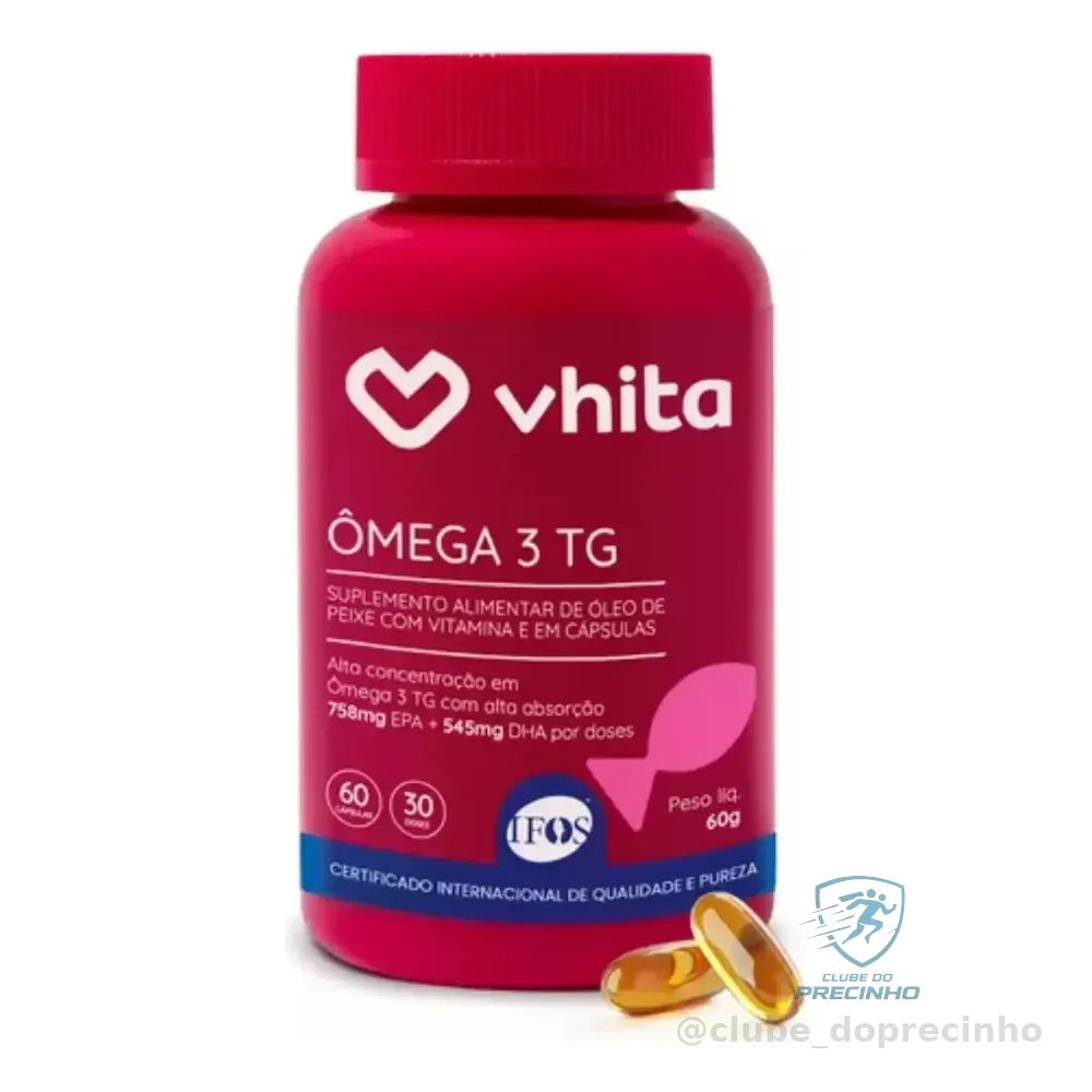 Ômega 3 1000mg Tg Selo Ifos Epa Dha Vhita 60 Cáps Sem Sabor