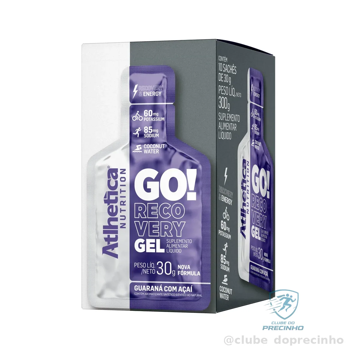 Go Energy Gel (10 Sachês) - Sabor Guaraná e Açai, Atlhetica Nutrition