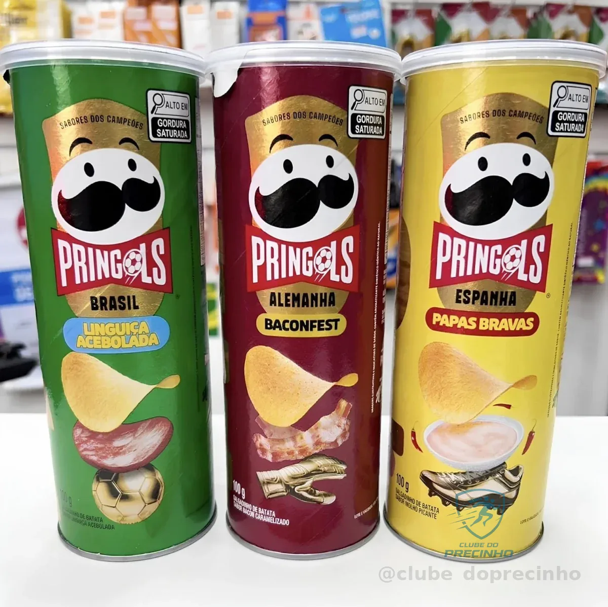 Pack com 3 Pringles Festa do Futebol